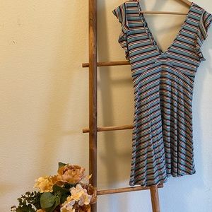 Flirty Striped Flare Dress